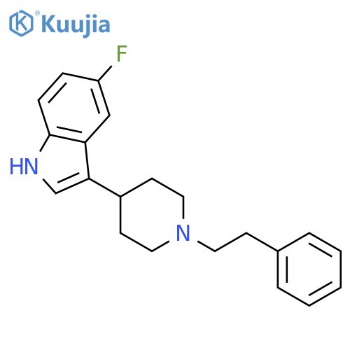 1H-Indole, 5-fluoro-3-[1-(2-phenylethyl)-4-piperidinyl]- structure