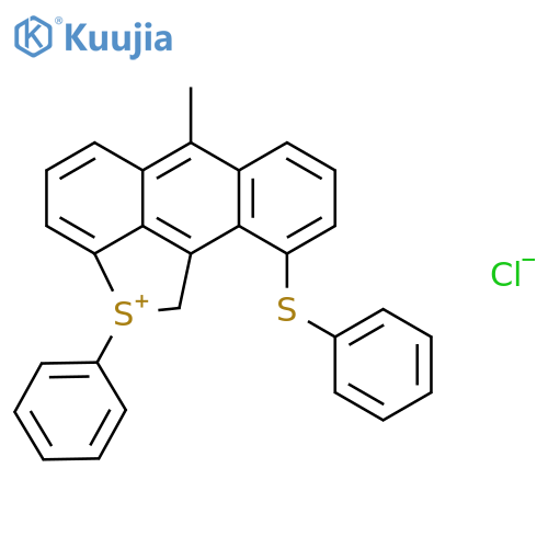 1H-Anthra[1,9-bc]thiophenium, 6-methyl-2-phenyl-10-(phenylthio)-, chloride structure