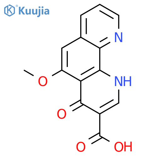 5-methoxy-4-oxo-1,4-dihydro-1,10-phenanthroline-3-carboxylic acid structure