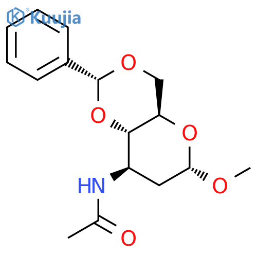 Methyl 3-Acetamido-4,6-O-benzylidene-2,3-dideoxy-α-D-arabino-hexopyranoside structure