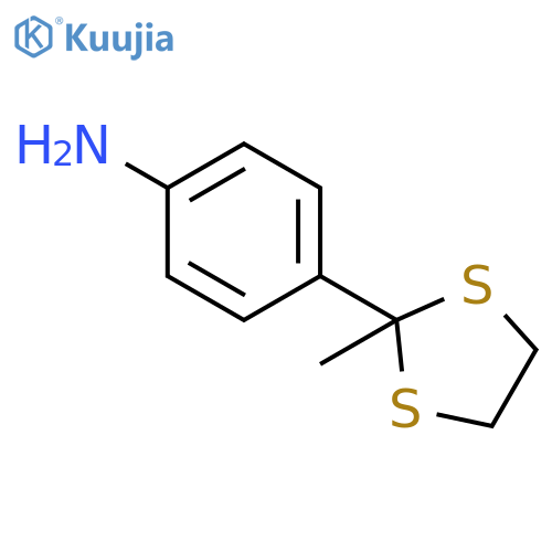 BENZENAMINE, 4-(2-METHYL-1,3-DITHIOLAN-2-YL)- structure