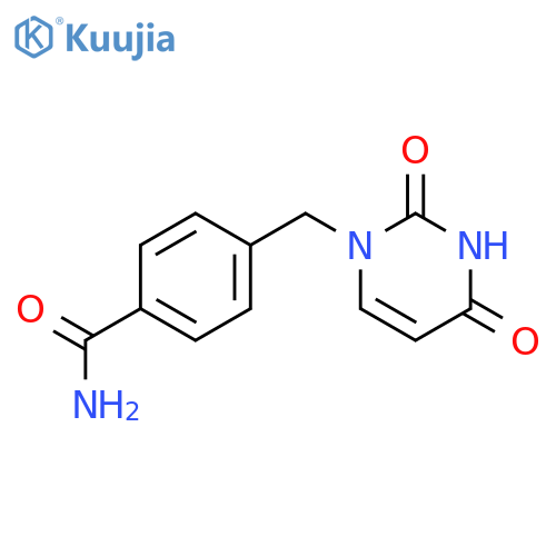 4-[(2,4-dioxo-3,4-dihydropyrimidin-1(2H)-yl)methyl]benzamide structure