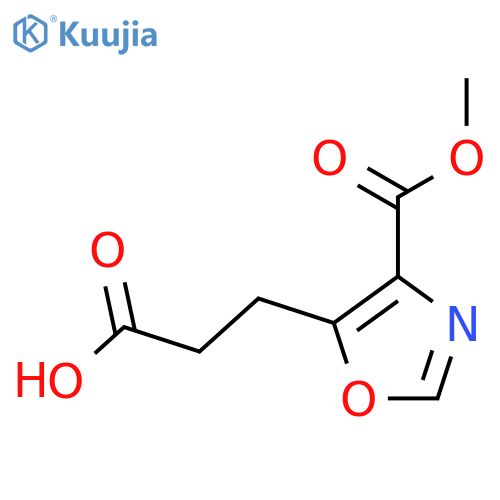 3-4-(methoxycarbonyl)-1,3-oxazol-5-ylpropanoic acid structure