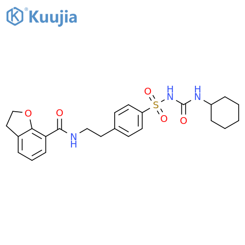 N-(4-(2-(2,3-Dihydrobenzo(b)furan-7-carboxamido)ethyl)benzenesulfonyl)-N'-cyclohexylurea structure
