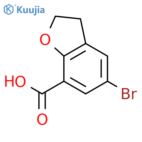5-Bromo-2,3-dihydrobenzofuran-7-carboxylic Acid structure