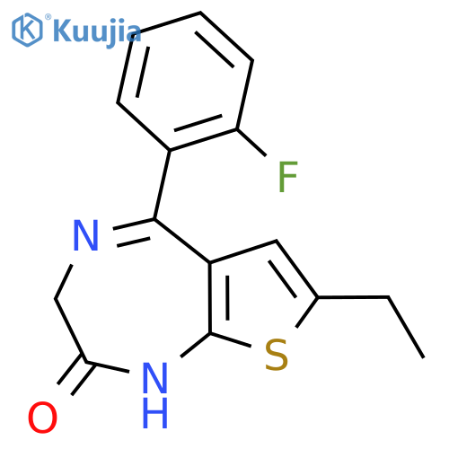 7-Ethyl-5-(2-fluorophenyl)-3,4-dihydro-2h-thieno[2,3-e][1,4]diazepin-2-one structure