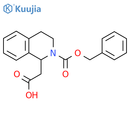 2-{2-(benzyloxy)carbonyl-1,2,3,4-tetrahydroisoquinolin-1-yl}acetic acid structure