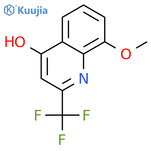 4-Hydroxy-8-methoxy-2-(trifluoromethyl)quinoline structure