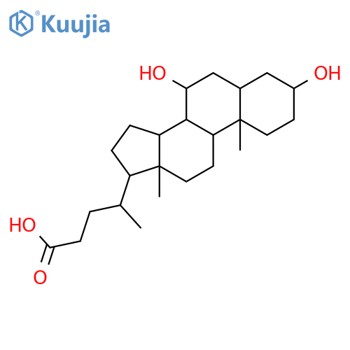 3alpha,7alpha-dihydroxy-(5beta)-cholan-24-oic acid structure