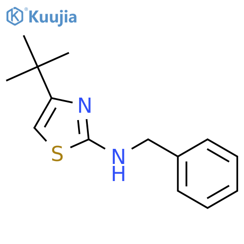 2-THIAZOLAMINE, 4-(1,1-DIMETHYLETHYL)-N-(PHENYLMETHYL)- structure