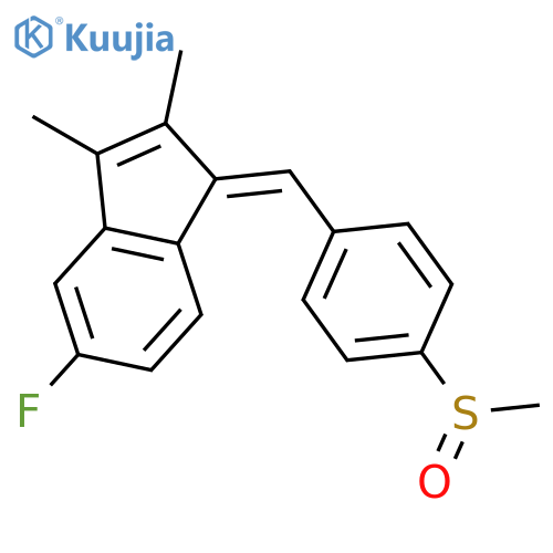 1H-INDENE, 5-FLUORO-2,3-DIMETHYL-1-[[4-(METHYLSULFINYL)PHENYL]METHYLENE]- structure