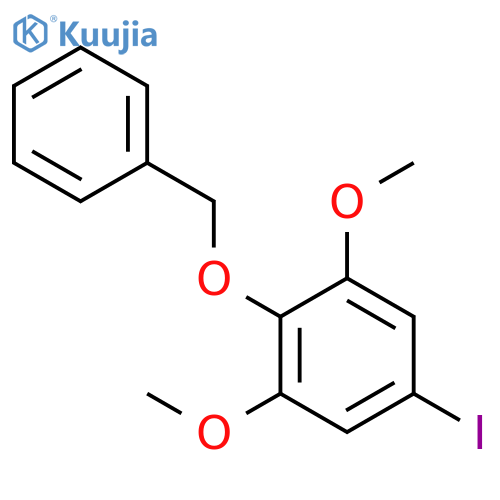 Benzene, 5-iodo-1,3-dimethoxy-2-(phenylmethoxy)- structure