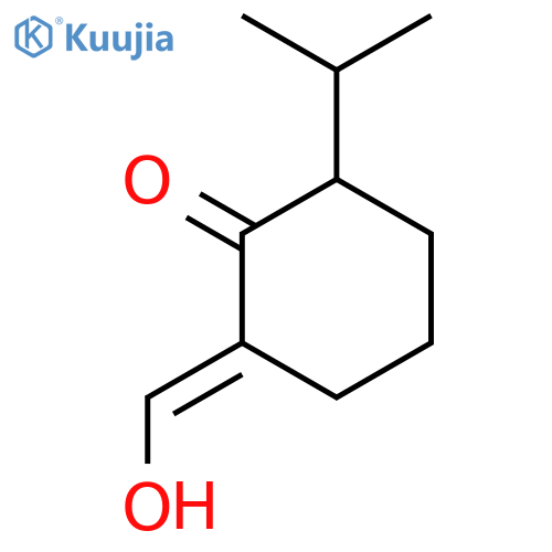 Cyclohexanone, 2-(hydroxymethylene)-6-(1-methylethyl)- (9CI) structure