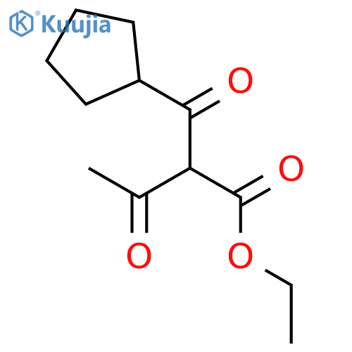 2-cyclopentanecarbonyl-3-oxo-butyric acid ethyl ester structure