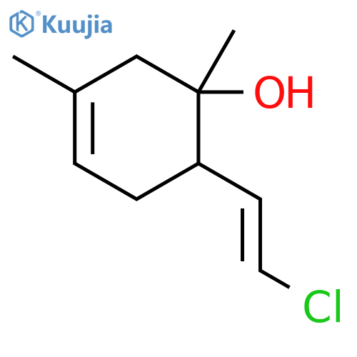 3-Cyclohexen-1-ol, 6-[(1E)-2-chloroethenyl]-1,3-dimethyl- structure