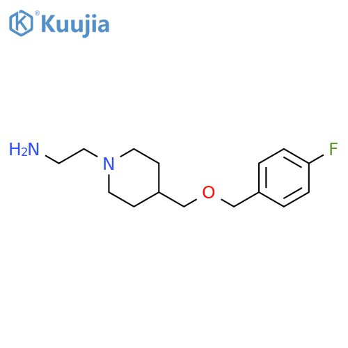 1-PIPERIDINEETHANAMINE, 4-[[(4-FLUOROPHENYL)METHOXY]METHYL]- structure