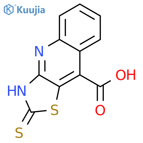 Thiazolo[4,5-b]quinoline-9-carboxylic acid, 2,3-dihydro-2-thioxo- structure