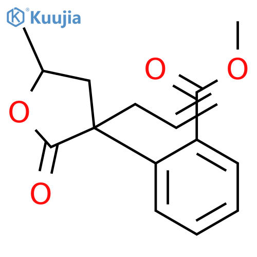 Benzoic acid, o-(3-allyl-5-methyl-2-oxotetrahydro-3-furyl)-, methyl ester structure