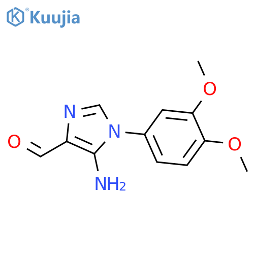 1H-Imidazole-4-carboxaldehyde, 5-amino-1-(3,4-dimethoxyphenyl)- structure