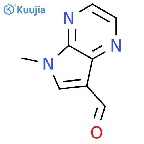 5-methyl-5H-pyrrolo[2,3-b]pyrazine-7-carbaldehyde structure