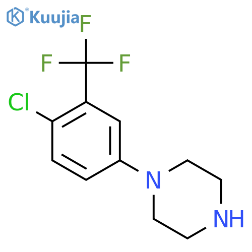 1-(4-Chloro-3-(trifluoromethyl)phenyl)piperazine structure