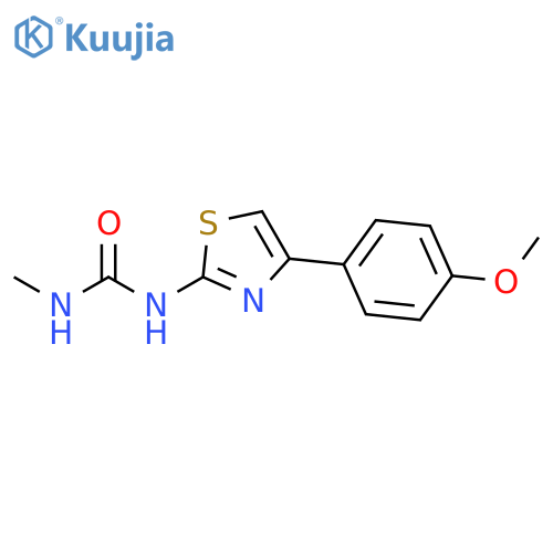 Urea, N-(4-(4-methoxyphenyl)-2-thiazolyl)-N'-methyl- structure