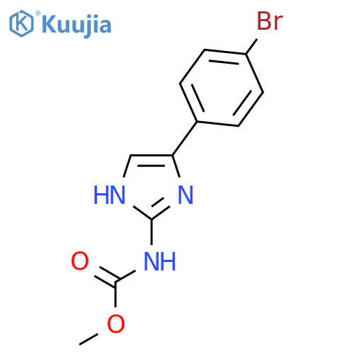 Carbamic acid, (4-(4-bromophenyl)-1H-imidazol-2-YL)-, methyl ester structure