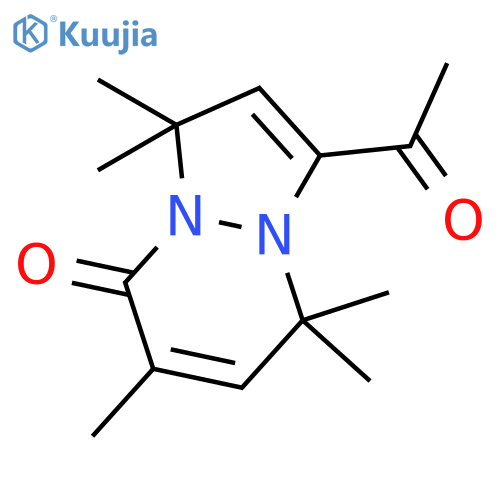 1H-PYRAZOLO[1,2-A]PYRIDAZIN-8(5H)-ONE, 3-ACETYL-1,1,5,5,7-PENTAMETHYL- structure
