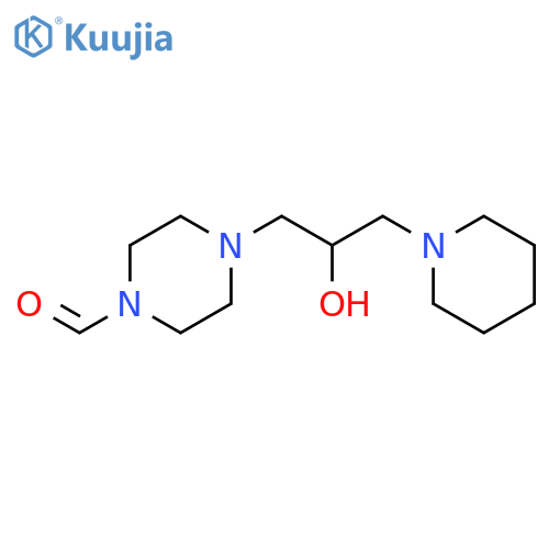 4-[2-hydroxy-3-(piperidin-1-yl)propyl]piperazine-1-carbaldehyde structure
