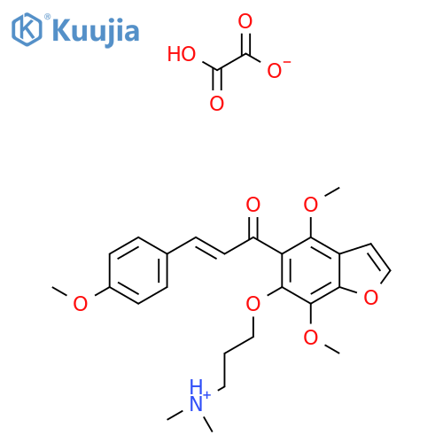 Benzofuran, 4,7-dimethoxy-6-(2-dimethylaminopropoxy)-5-(p-methoxycinnamoyl)-, oxalate structure