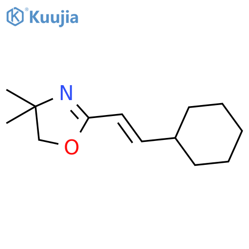 Oxazole, 2-[(1E)-2-cyclohexylethenyl]-4,5-dihydro-4,4-dimethyl- structure