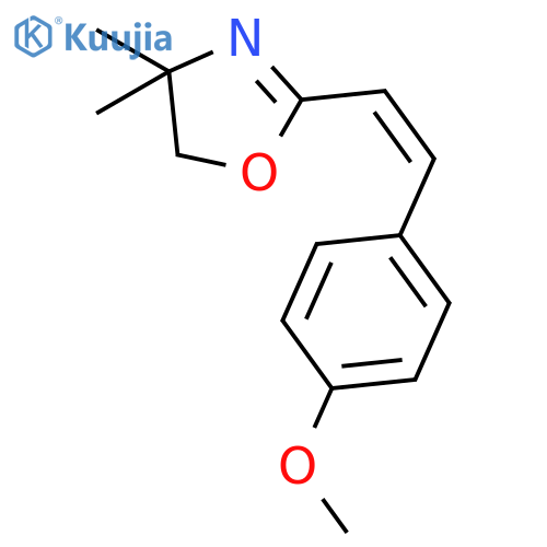 Oxazole, 4,5-dihydro-2-[(1Z)-2-(4-methoxyphenyl)ethenyl]-4,4-dimethyl- structure