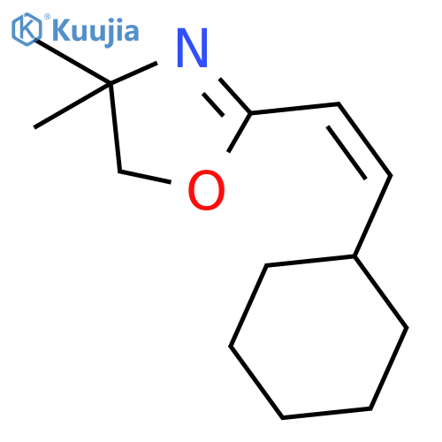 Oxazole, 2-[(1Z)-2-cyclohexylethenyl]-4,5-dihydro-4,4-dimethyl- structure
