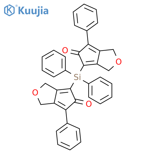 1H-Cyclopenta[c]furan-5(3H)-one, 4,4'-(diphenylsilylene)bis[6-phenyl- structure