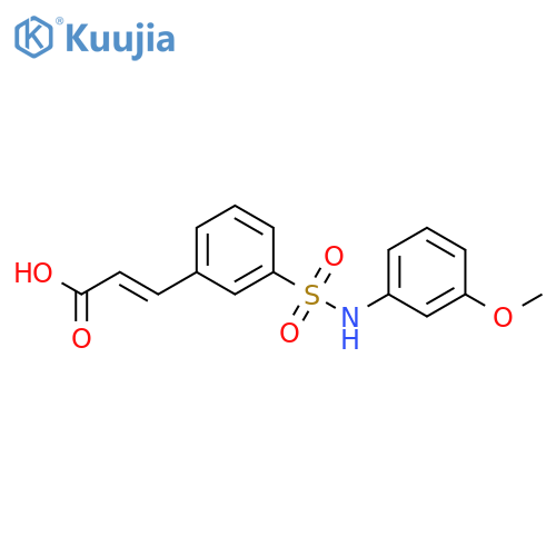 2-Propenoic acid, 3-[3-[[(3-methoxyphenyl)amino]sulfonyl]phenyl]- structure