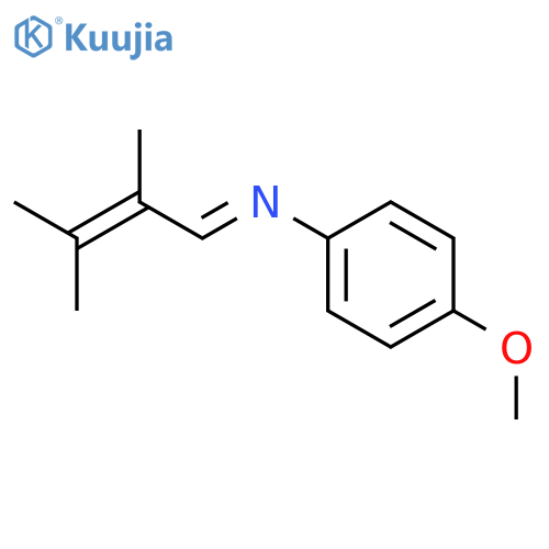 Benzenamine, N-(2,3-dimethyl-2-butenylidene)-4-methoxy- structure