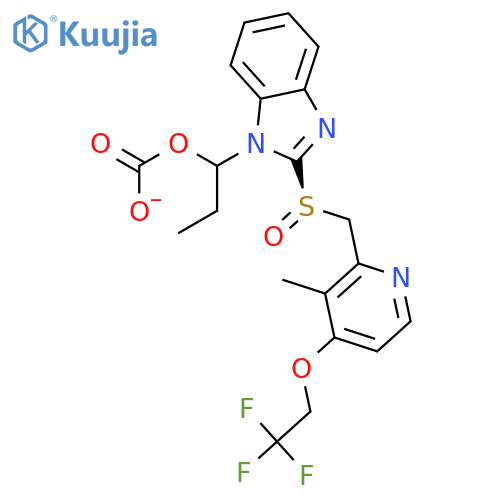 CARBONIC ACID, ETHYL[2-[(R)-[[3-METHYL-4-(2,2,2-TRIFLUOROETHOXY)-2-PYRIDINYL]METHYL]SULFINYL]-1H-BENZIMIDAZOL-1-YL]METHYL ESTER structure