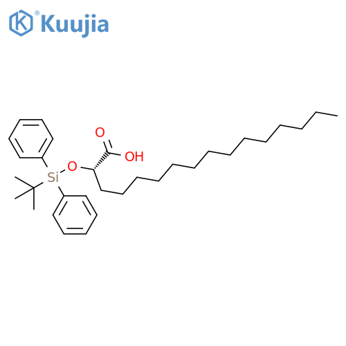 Hexadecanoic acid, 2-[[(1,1-dimethylethyl)diphenylsilyl]oxy]-, (2S)- structure