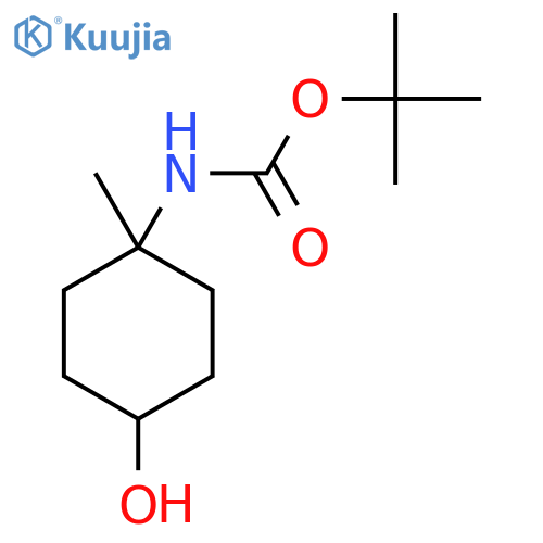 tert-butyl cis-N-(4-hydroxy-1-methyl-cyclohexyl)carbamate structure