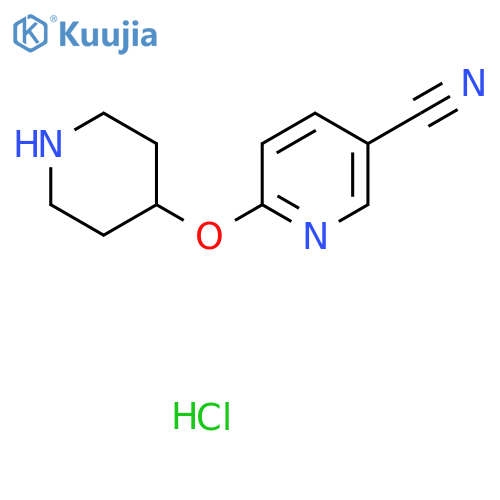 6-(piperidin-4-yloxy)pyridine-3-carbonitrile hydrochloride structure