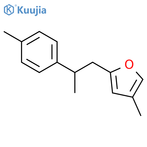 Furan, 4-methyl-2-[2-(4-methylphenyl)propyl]- structure