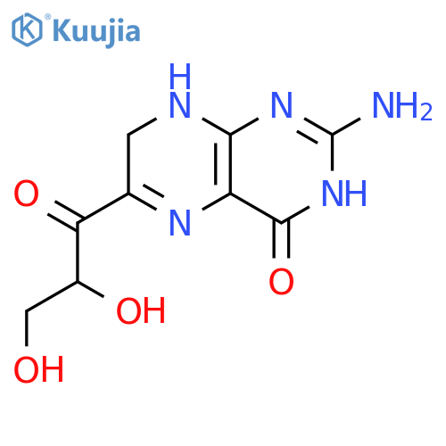 4(3H)-Pteridinone,2-amino-6-(2,3-dihydroxy-1-oxopropyl)-7,8-dihydro- structure