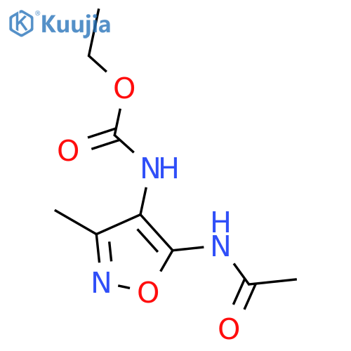 ethyl N-(5-acetamido-3-methyl-isoxazol-4-yl)carbamate structure