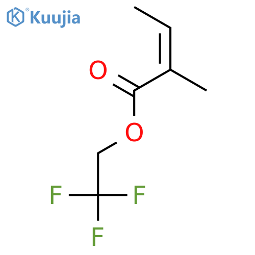 2-Butenoic acid, 2-methyl-, 2,2,2-trifluoroethyl ester, (2Z)- structure