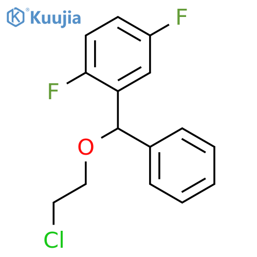 Benzene, 2-[(2-chloroethoxy)phenylmethyl]-1,4-difluoro- structure
