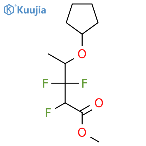 Pentanoic acid, 4-(cyclopentyloxy)-2,3,3-trifluoro-, methyl ester structure
