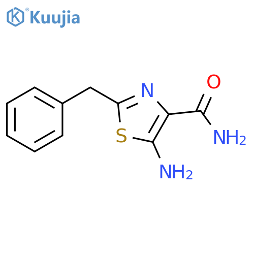 5-amino-2-benzyl-1,3-thiazole-4-carboxamide structure
