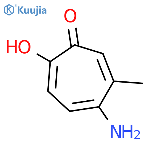 2,4,6-Cycloheptatrien-1-one, 5-amino-2-hydroxy-6-methyl- (9CI) structure