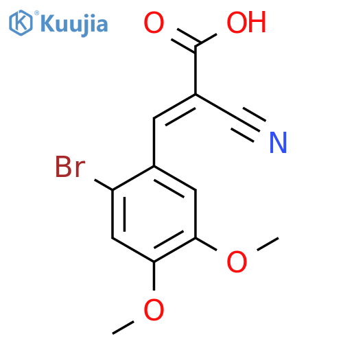 3-(2-Bromo-4,5-dimethoxyphenyl)-2-cyanoacrylic acid structure