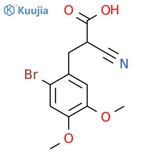 3-(2-Bromo-4,5-dimethoxyphenyl)-2-cyanopropionic acid structure
